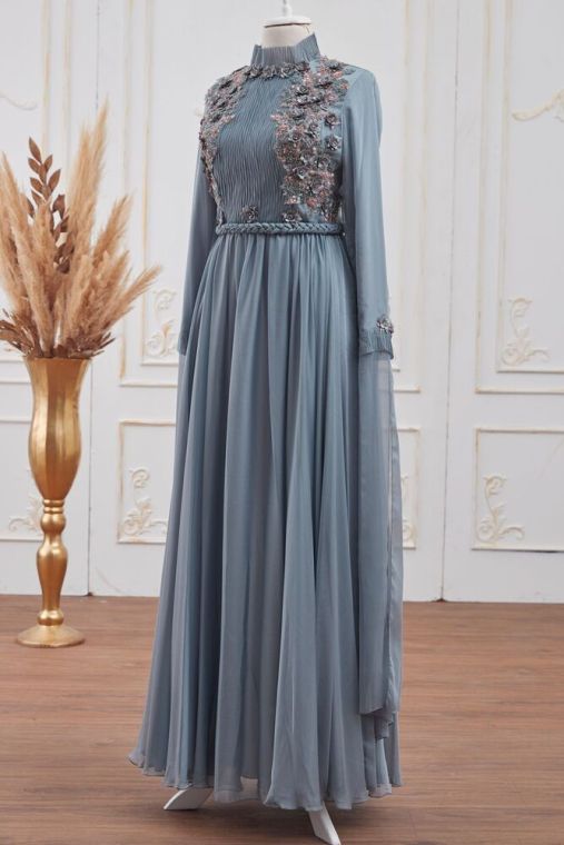 Dress Life - Mavi Birşah Abiye - DL17014