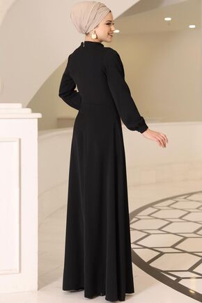 Siyah Ahsen Elbise - DL15800 - Thumbnail