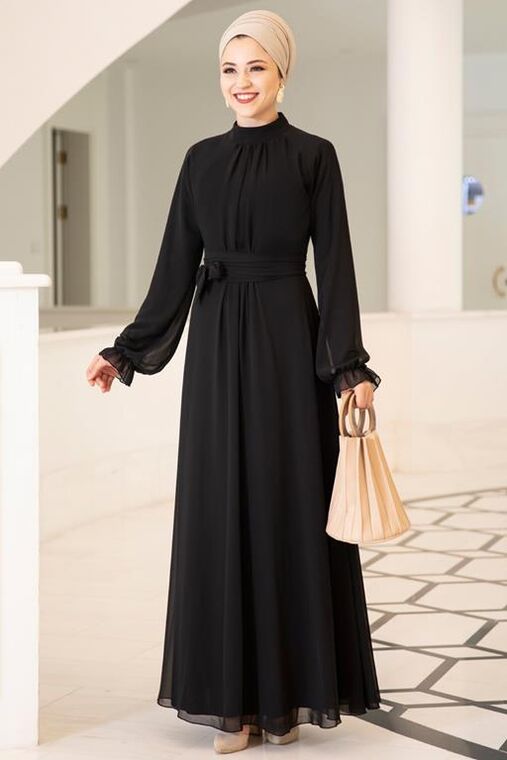 Dress Life - Siyah Miraç Elbise - DL15677