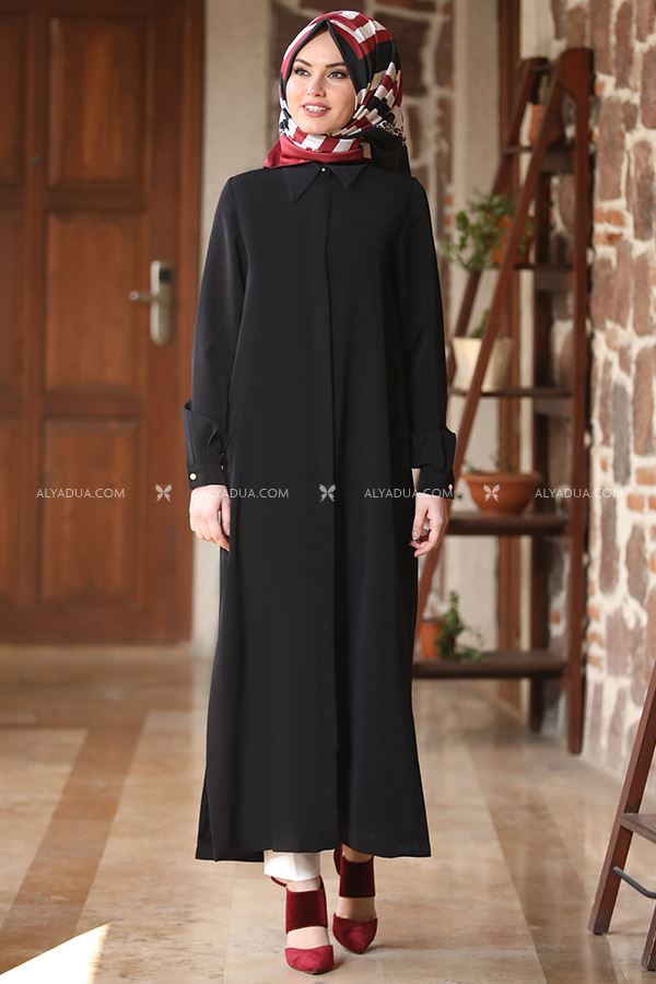 Siyah Uzun Tunik Pantolon Takım - AD13204