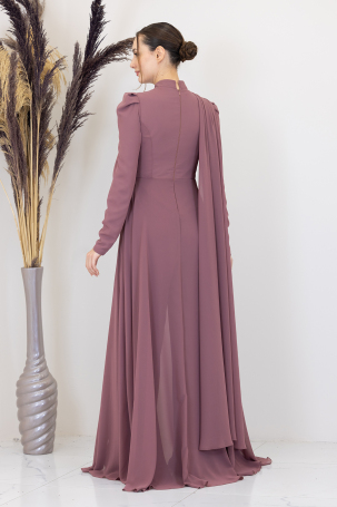 Stone Flower Embroidered Flower Jumpsuit - Rose Dust - 2